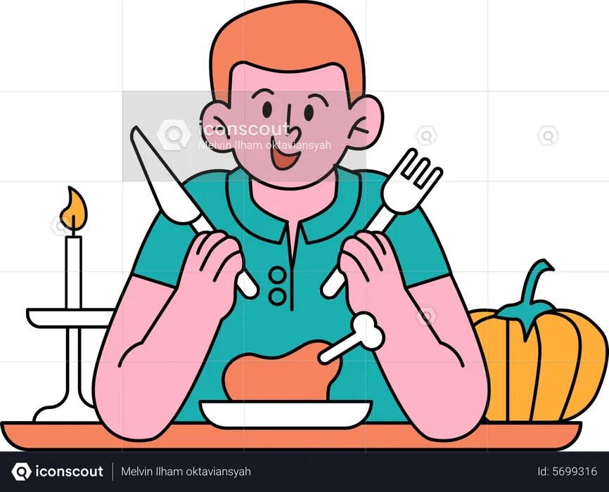 Thanksgiving dinner  Illustration