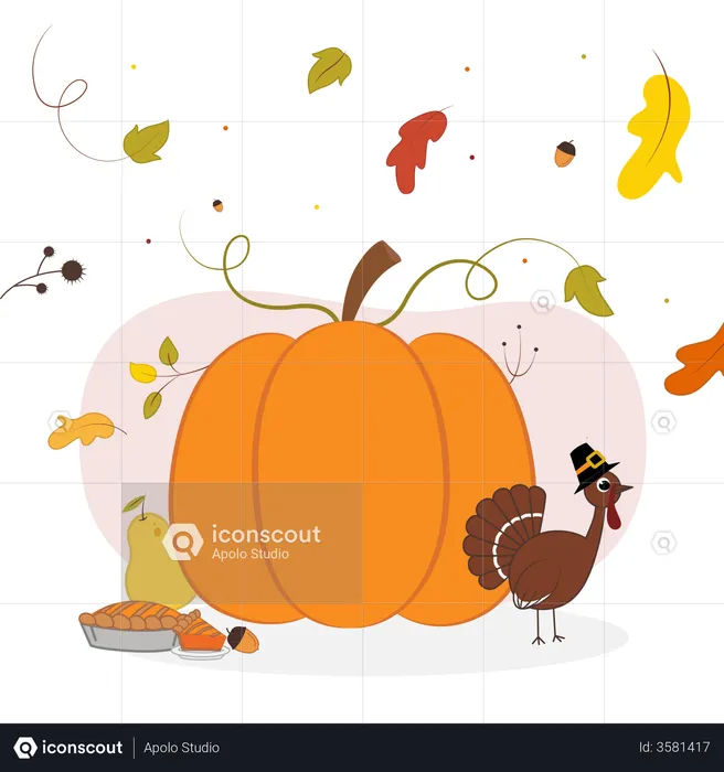 Thanksgiving pumpkin  Illustration
