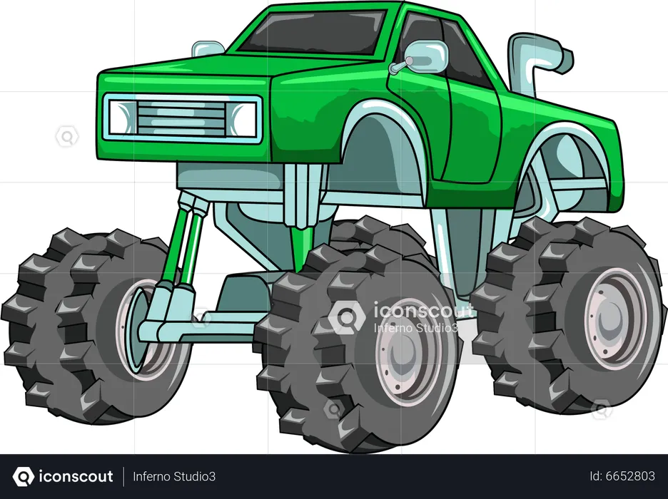 The big monster car  Illustration