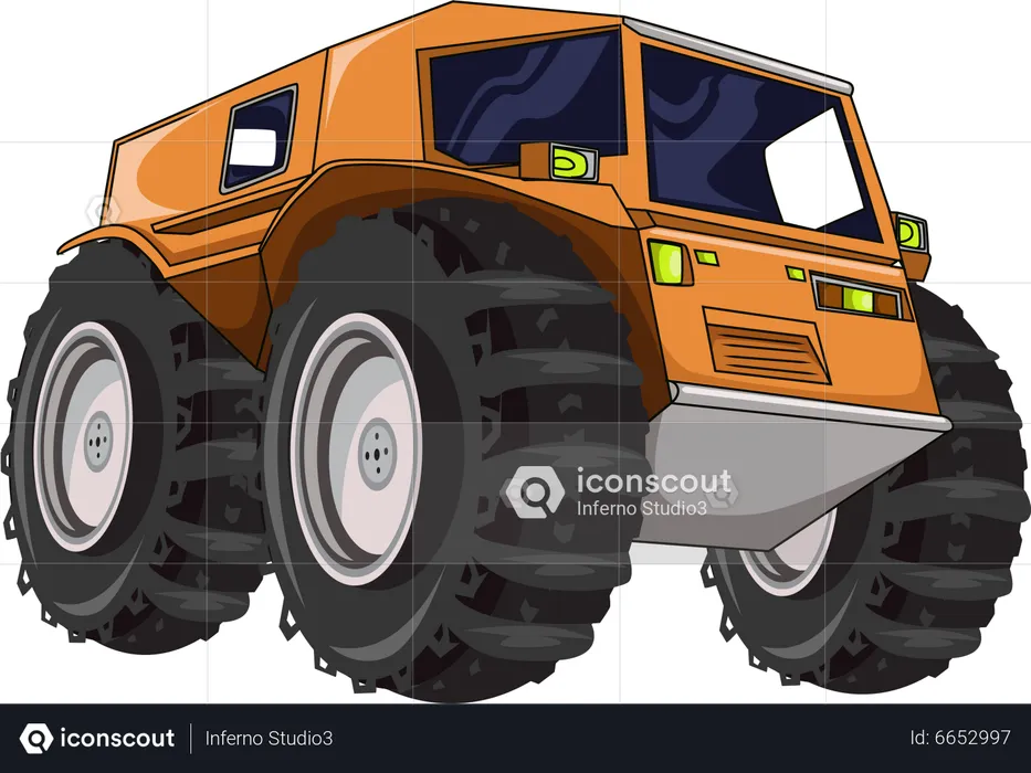 The big monster truck  Illustration