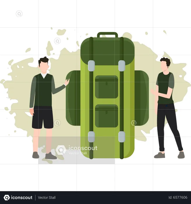 The Boys Have Army Bag  Illustration