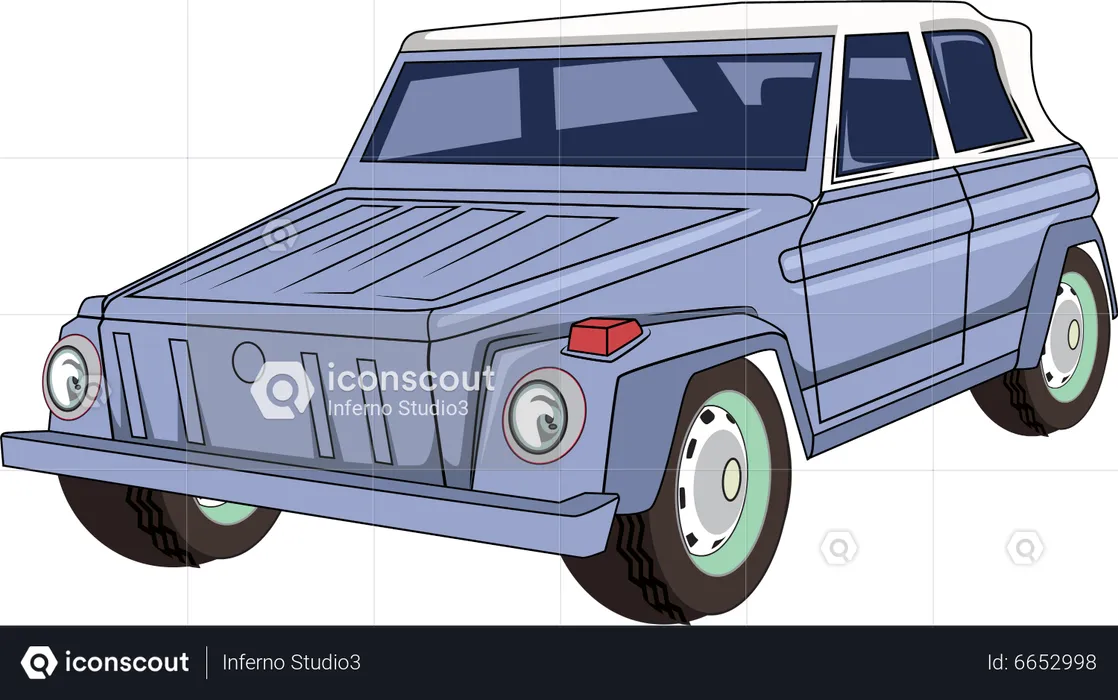 The classic car  Illustration