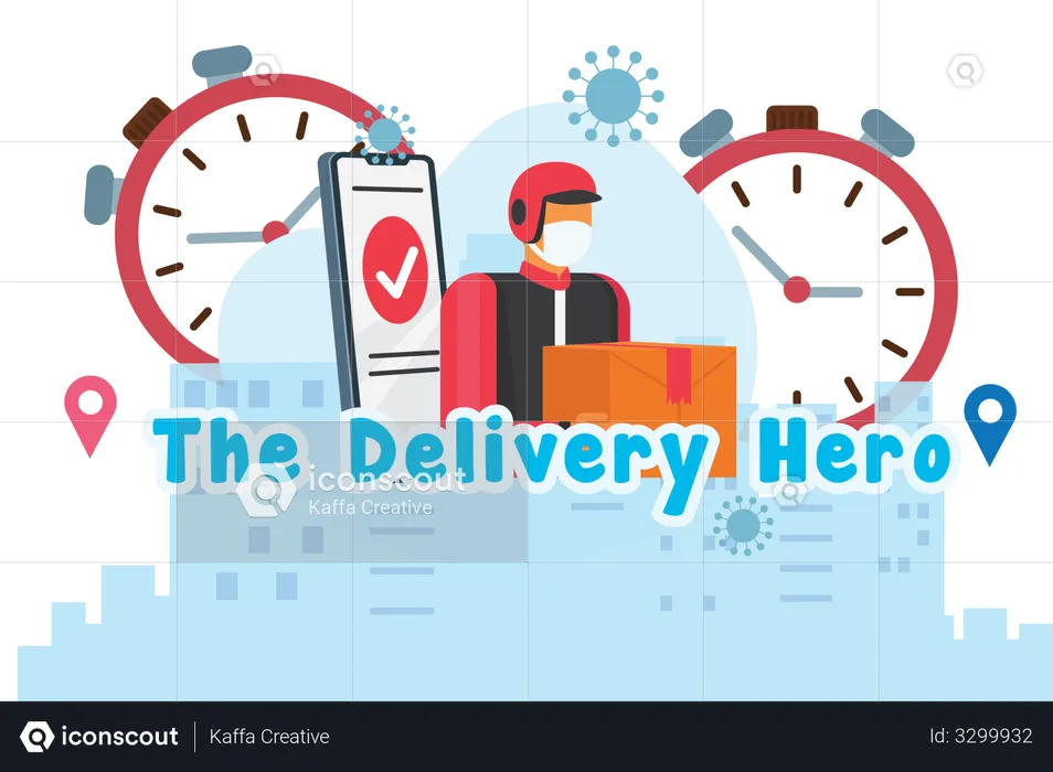The Delivery Hero  Illustration