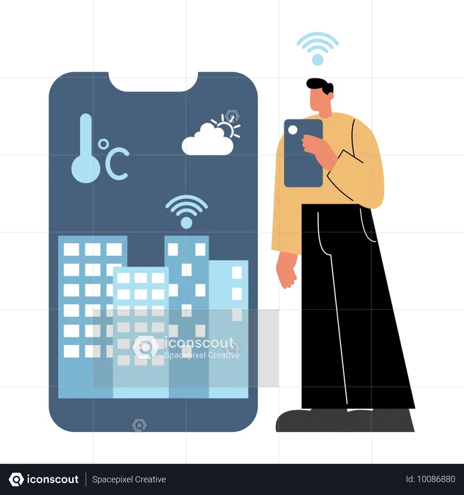 The Digital Pulse of a Smart City  Illustration