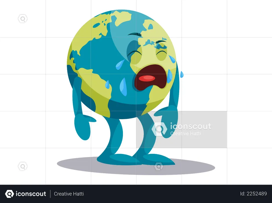 The earth is crying  Illustration