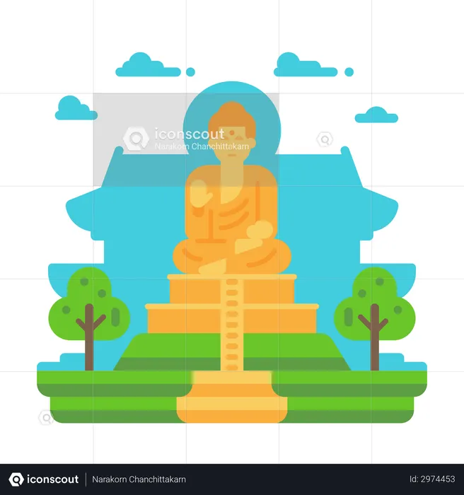 The Great Buddha  Illustration