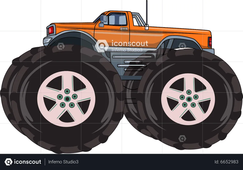 The large monster truck  Illustration