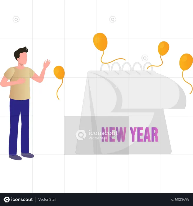 The New Year calendar is changing  Illustration