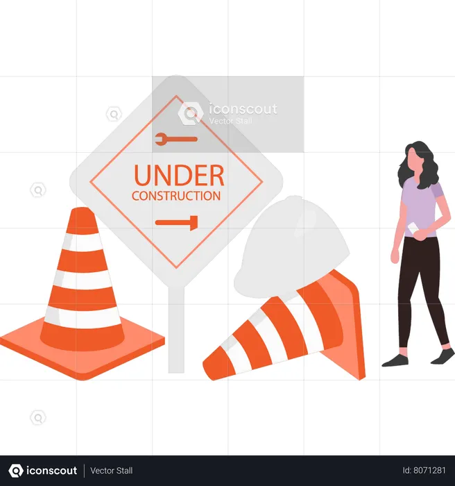 The site is under construction  Illustration