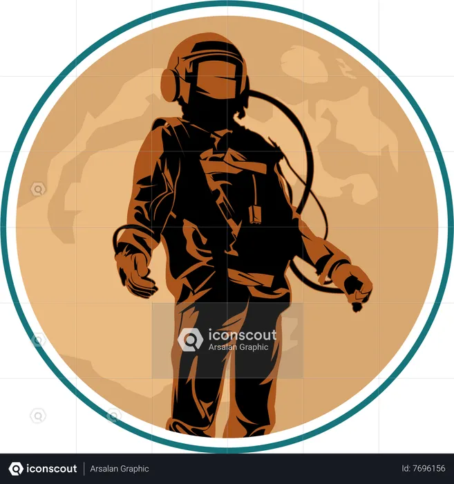 The Universe is Infinite with Astronaut Vintage  Illustration