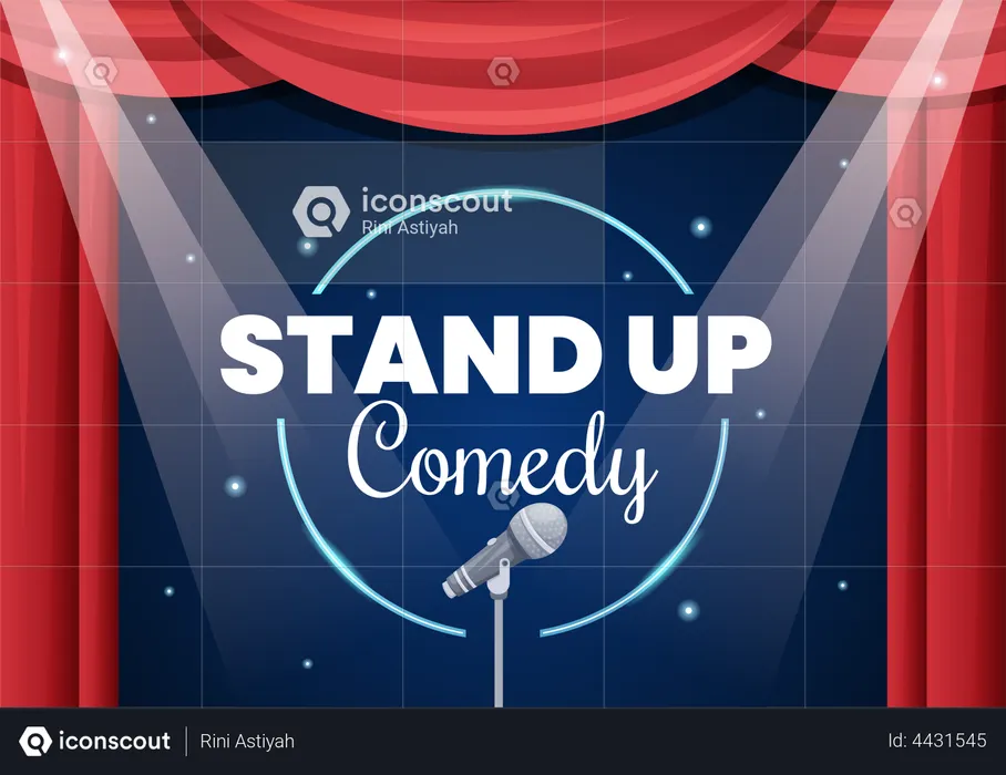 Théâtre de comédie stand-up  Illustration