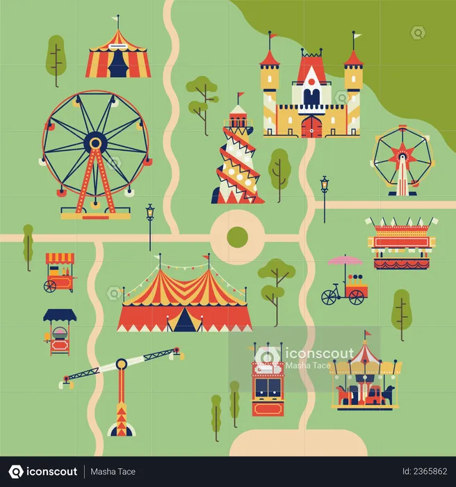 Theme park  Illustration