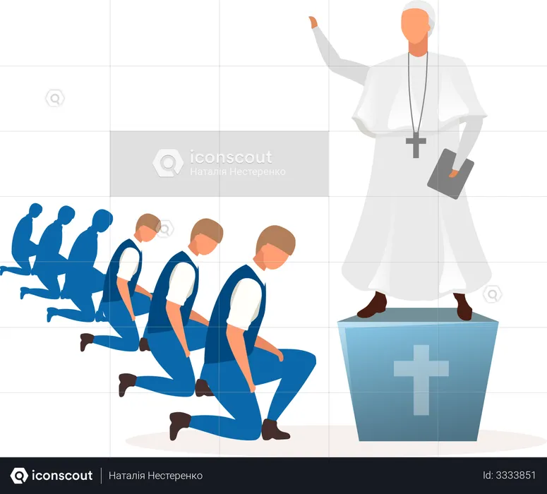 Theocracy political system  Illustration