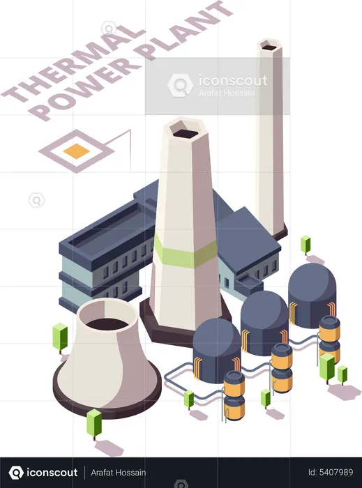 Thermal power plant  Illustration