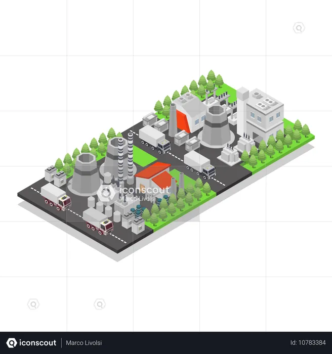 Thermal Power Plant  Illustration