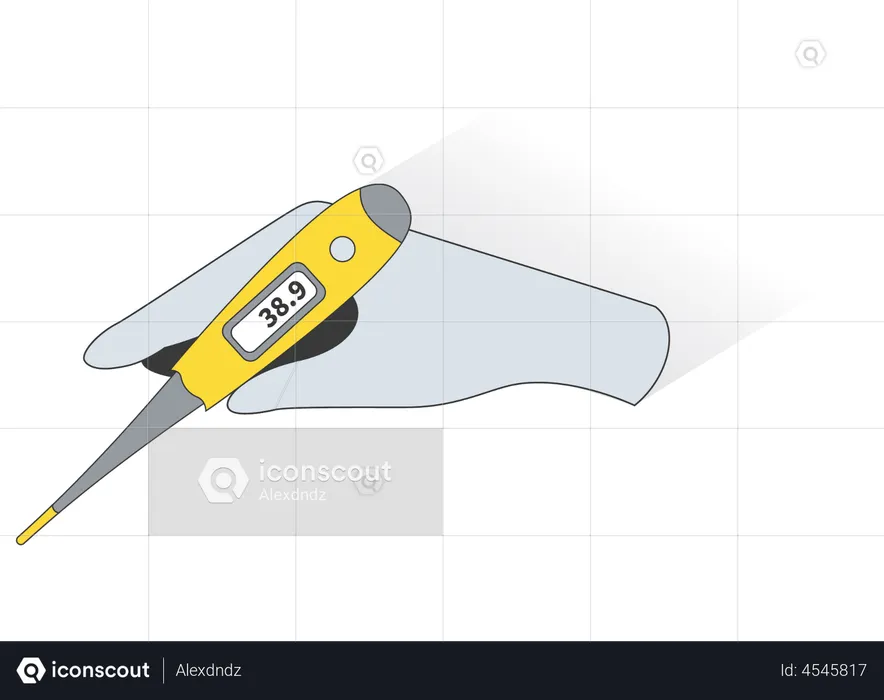 Thermometer temperature check  Illustration