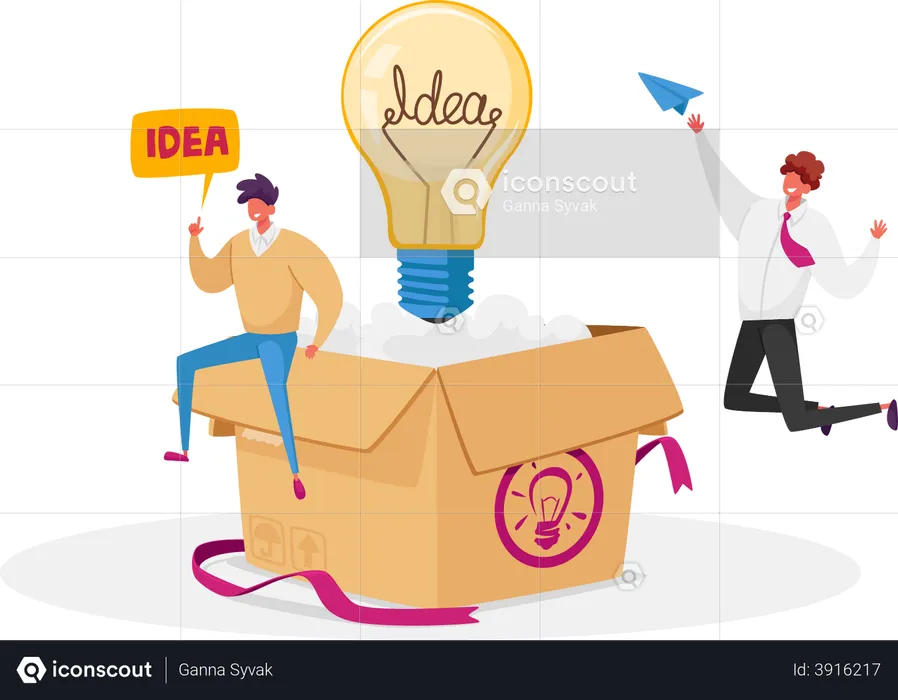 Think out of box  Illustration