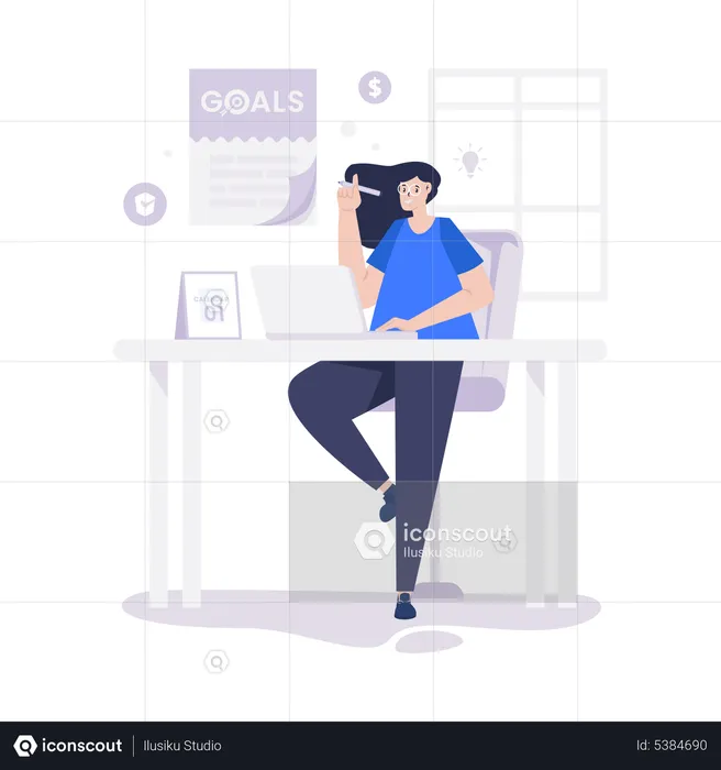 Thinking about personal resolution goals  Illustration