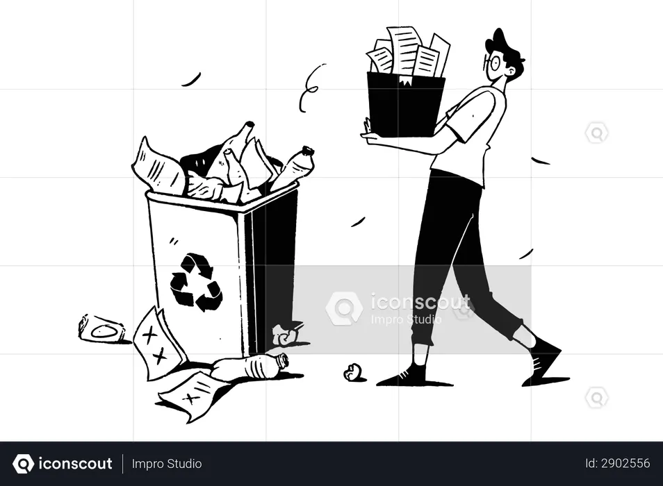 Throw Garbage  Illustration