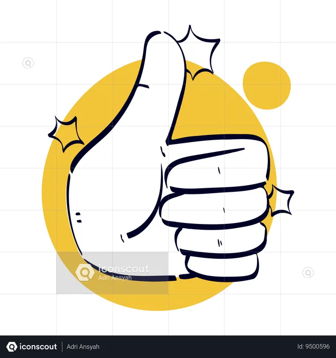 Thumbs Up Hand Gesture  Illustration
