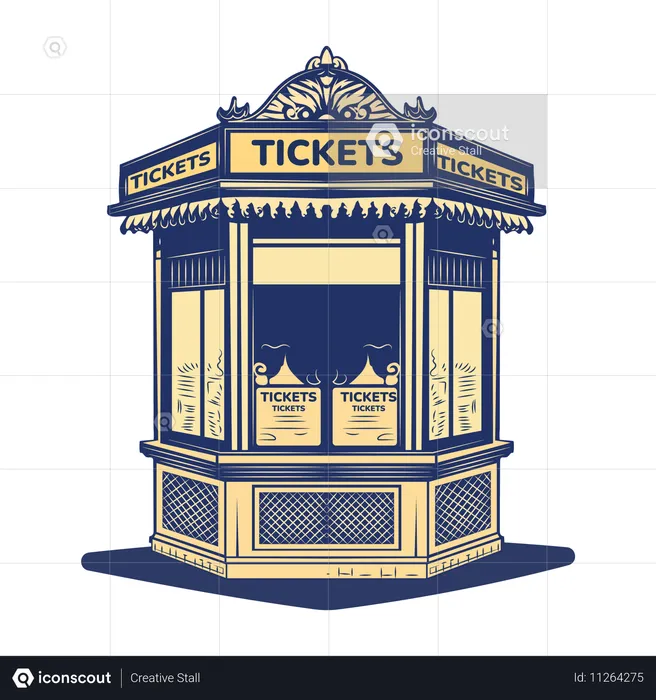 Ticket Booth  Illustration