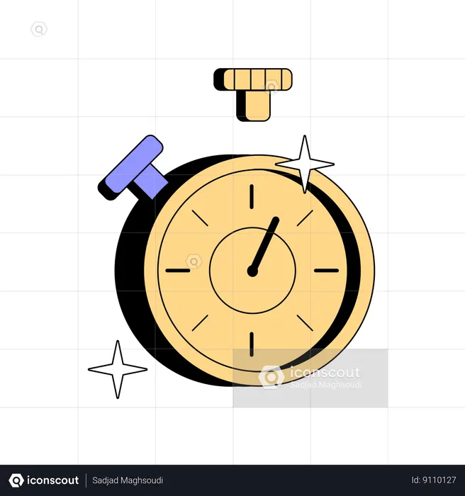 Cronómetro de tiempo  Ilustración