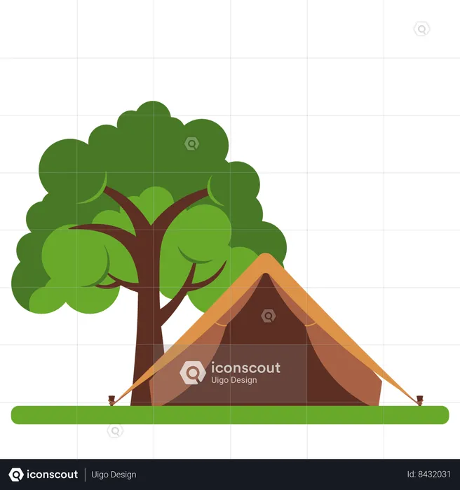 Carpa para camping  Ilustración