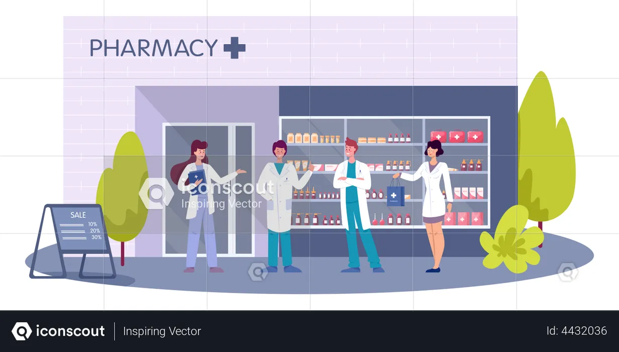 Tienda de farmacia  Illustration