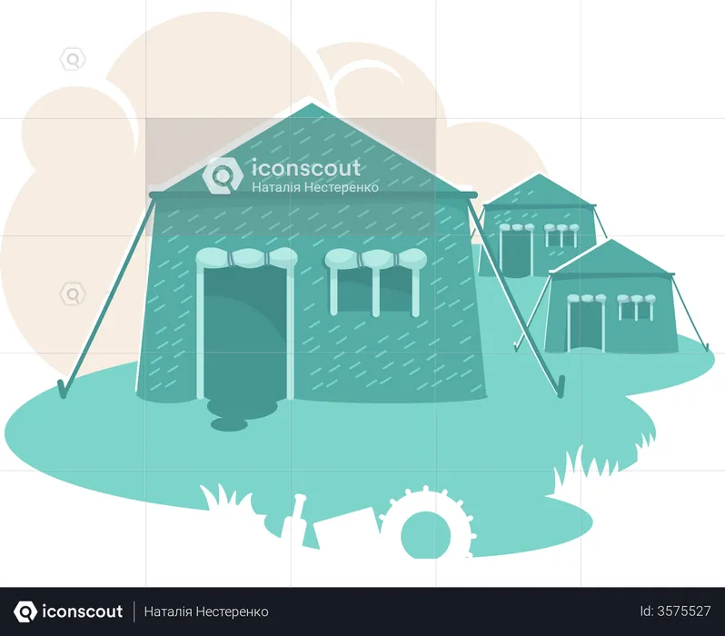 Tiendas militares  Ilustración