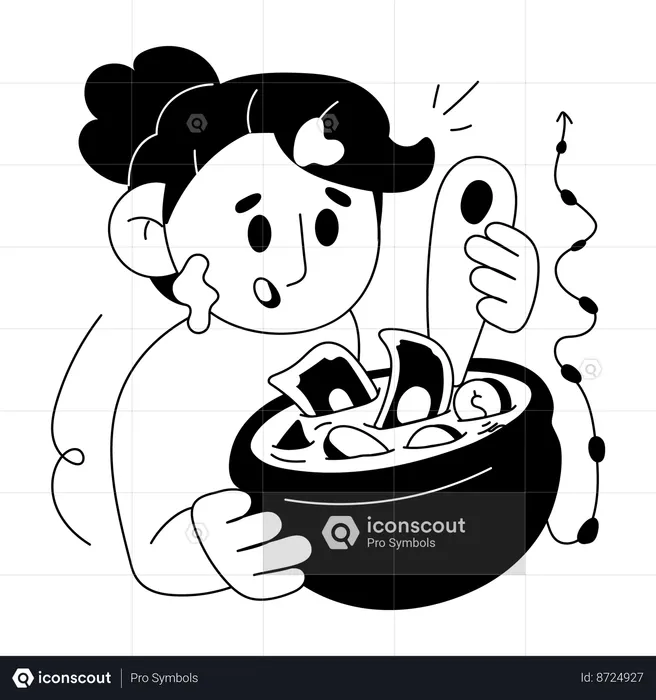 Tigela de dinheiro  Ilustração