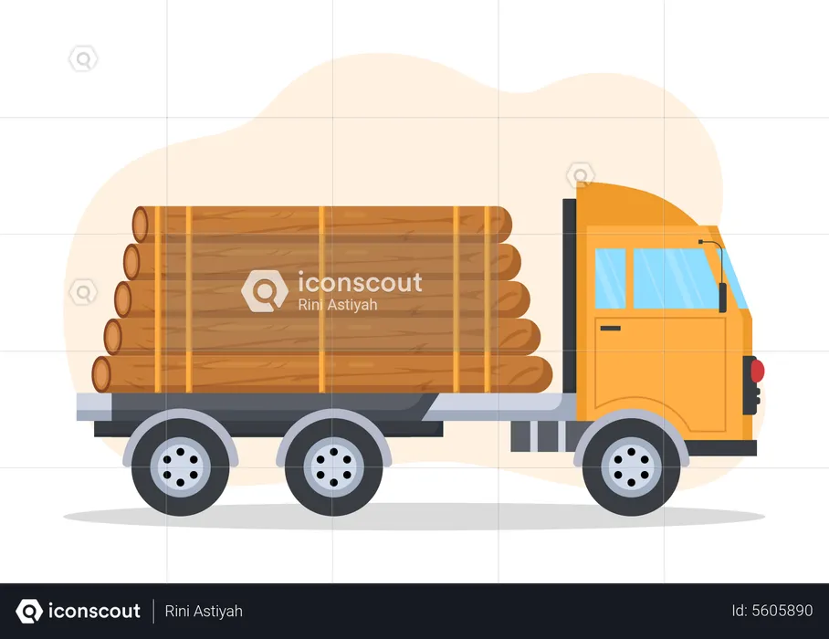 Timber truck  Illustration