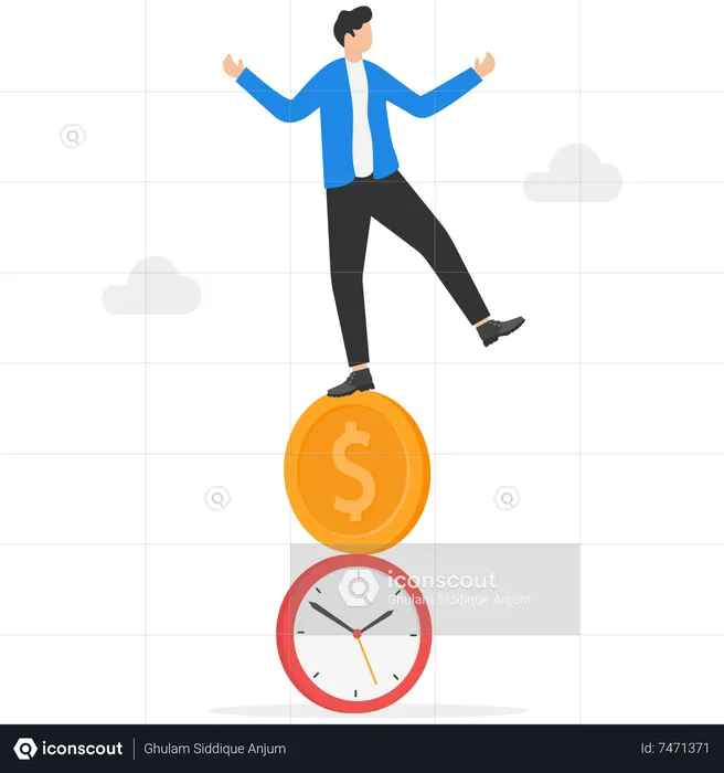 Time and money balance  Illustration
