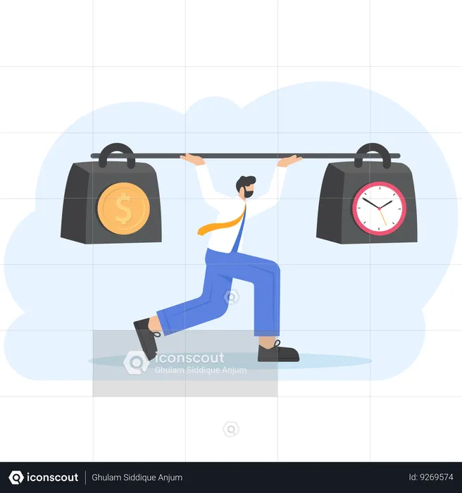 Time and money balance  Illustration