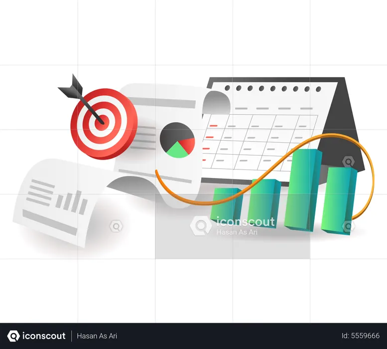 Time calendar for investment  Illustration