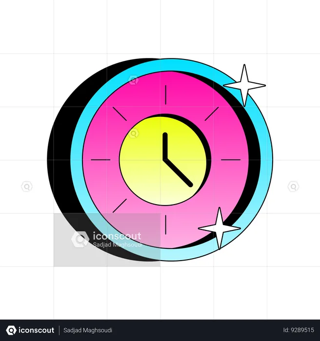 Time Clock  Illustration
