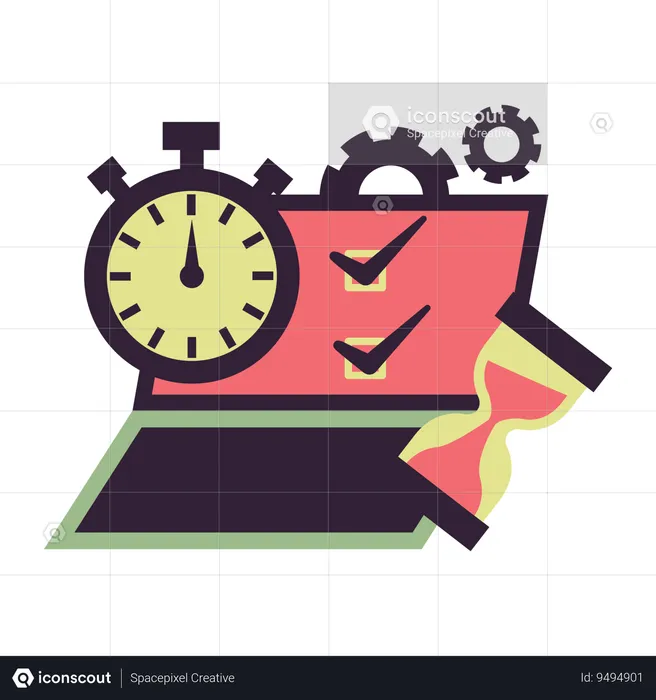 Time Control Management  Illustration