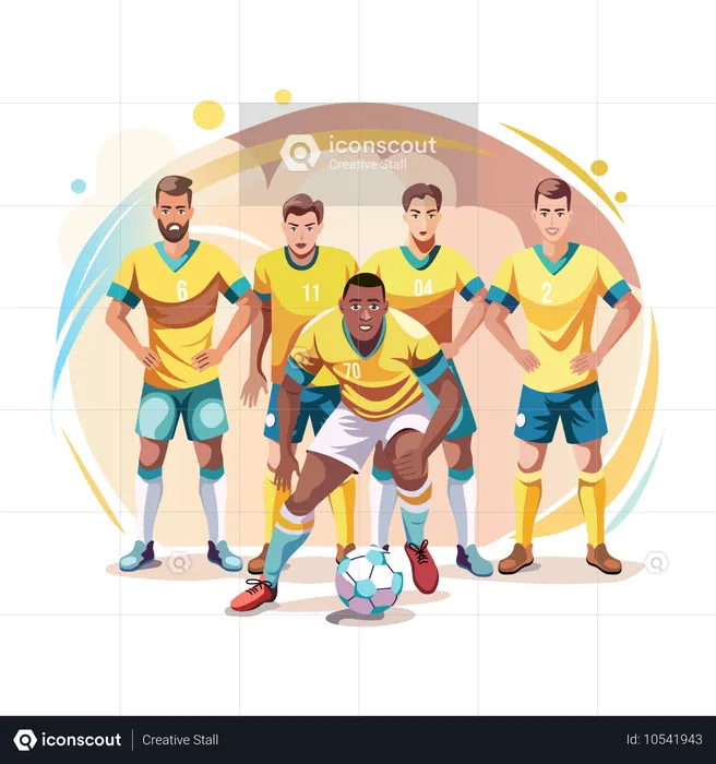 Time de futebol  Ilustração