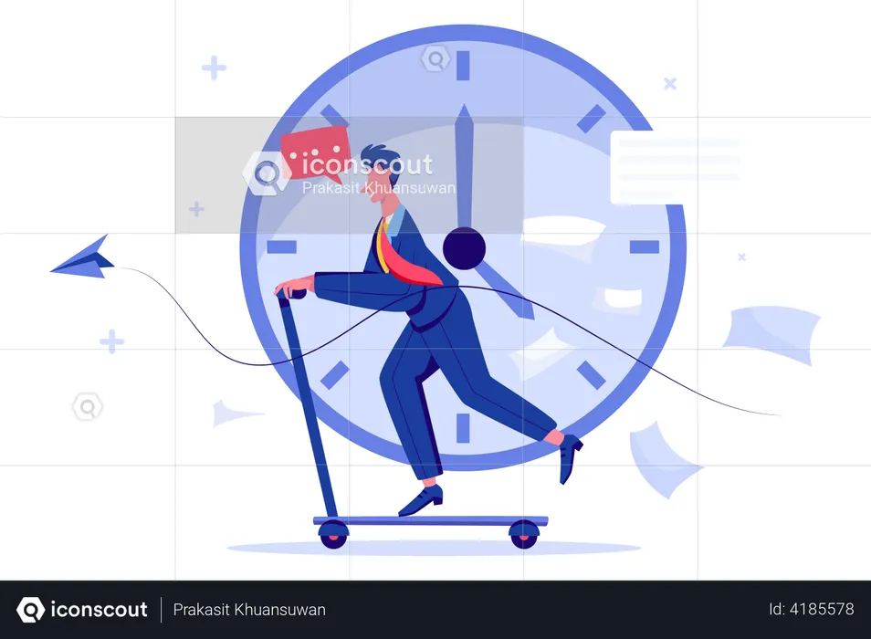 Time management by employer  Illustration