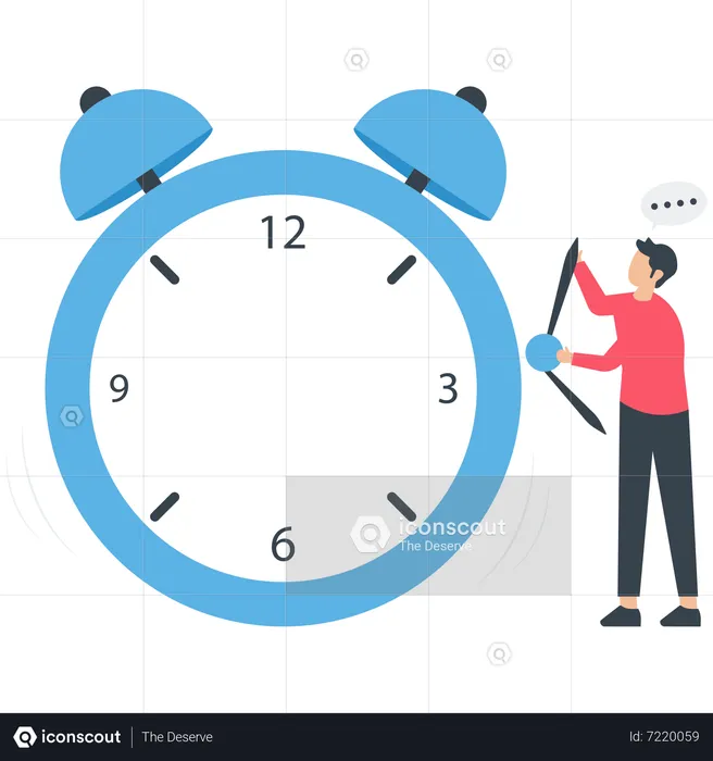 Time management failure  Illustration