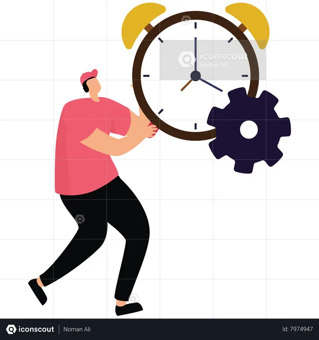 Best Time management for best efficiency and productivity Illustration