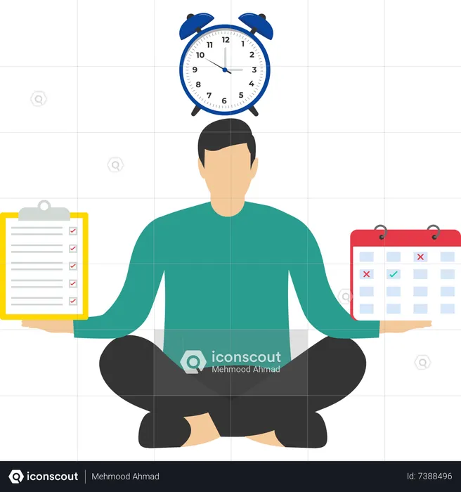Time management to increase productivity  Illustration