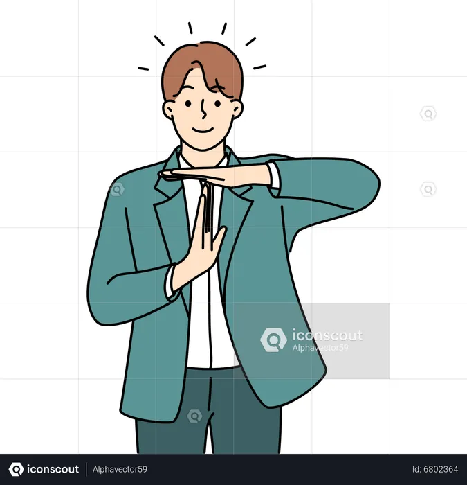 Time out gesture  Illustration