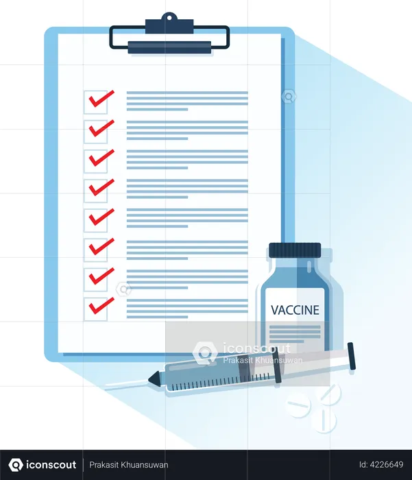 Time to coronavirus vaccination  Illustration