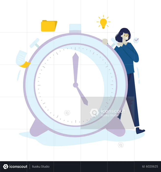 Timekeepers manage timer  Illustration