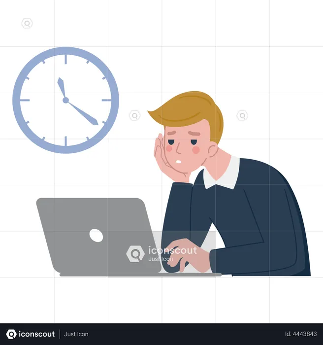 Tired Business person  Illustration