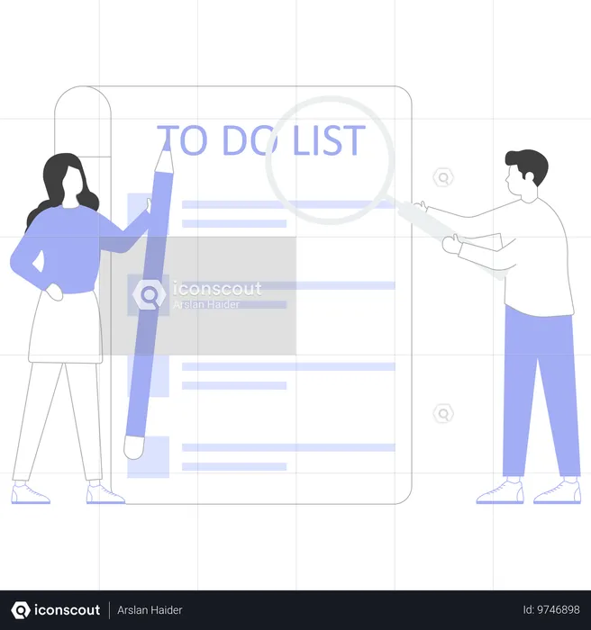 To Do List prepared by manager  Illustration