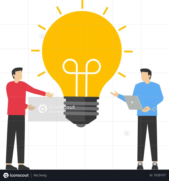 Together to find business ideas  Illustration
