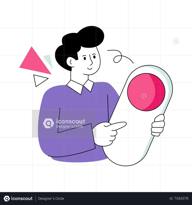 Toggle Button  Illustration