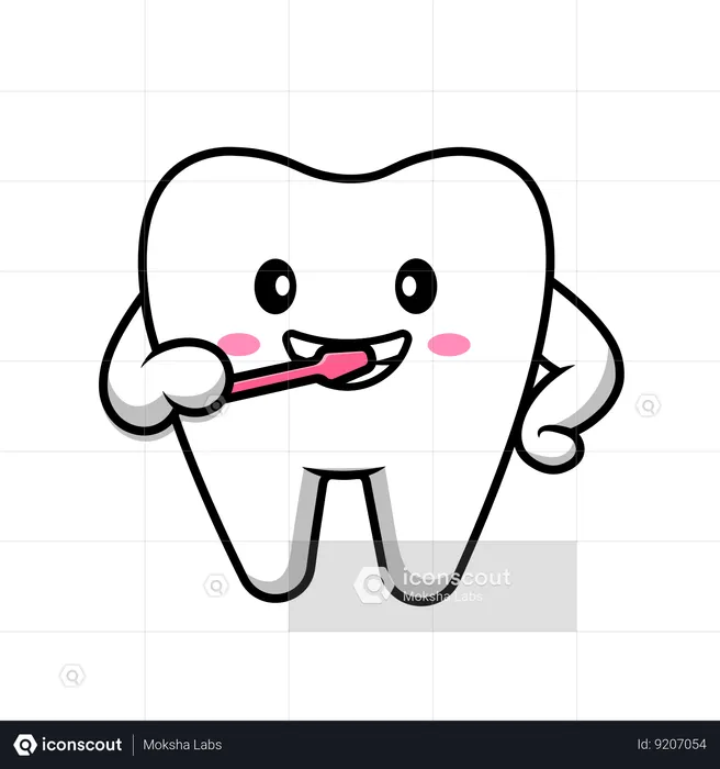 Tooth Brushing  Illustration
