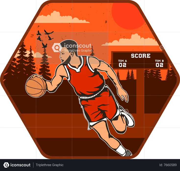 Torneo de baloncesto  Ilustración